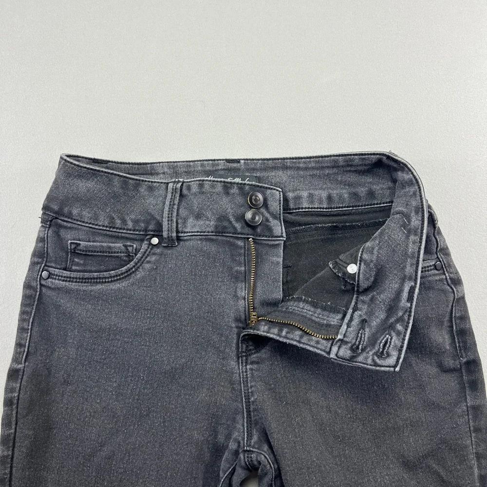 Young & Modern Jeans Womens 6P Black Denim Cotton Stretch Mid Rise Skinny Leg